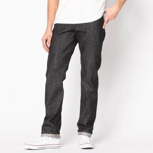 Men’s Naked & Famous Denim: Weird Guy in Black Selvedge Size 33